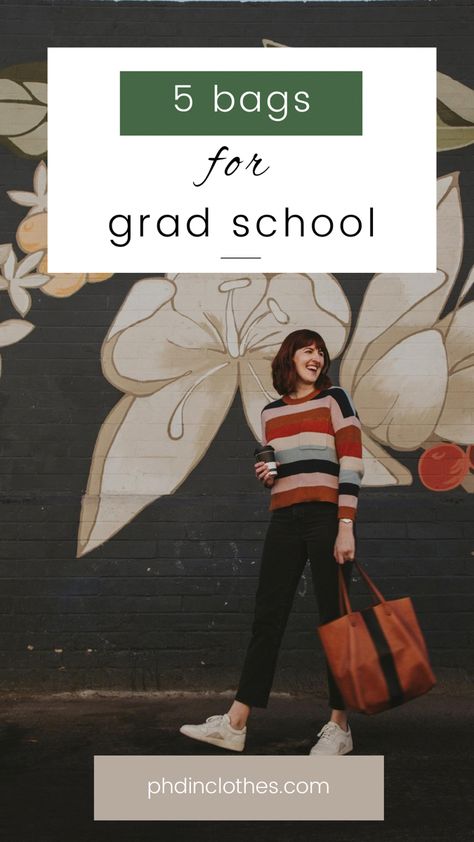 A shopping list for graduate student back to school Backpack For Grad School, Grad School Fashion, Grad School Bag, Grad School Outfit Student Style, Graduate Student Outfit, Grad School Backpack, Graduate School Outfits, Grad Student Outfit, Phd Outfit