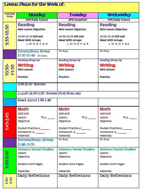 Free Lesson Plan Template Lesson Plan Template Free Elementary, Unit Lesson Plan Template, Differentiated Lesson Plan Template, Og Lesson Plan Template, Teacher Organizer, Elementary Lesson Plan Template, Teacher Lesson Plans Template, Reading Mini Lessons, Preschool Lesson Plan Template