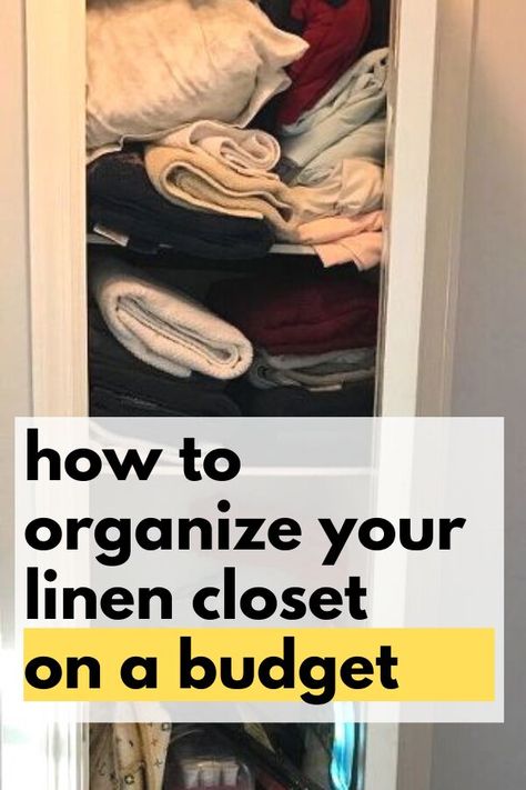 Organizing Blankets In Closet, Organize Linen Closet, Linen Closet Organization Hallway, How To Fold Sheets, Organized Linen Closet, Linen Closet Makeover, Closet Organization Tips, Closet Idea, Linen Closet Storage