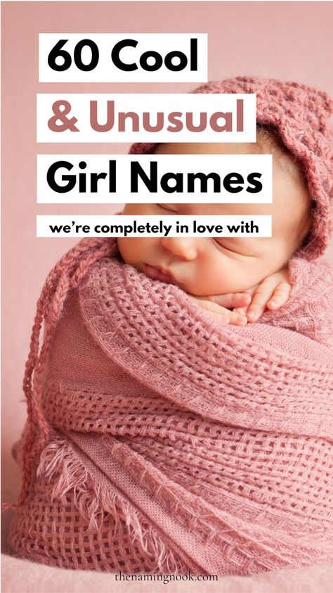 60 Uncommon & Unique Baby Girl Names. Click through for gorgeous and unusual baby girl names you’ll fall completely in love with. girl name aesthetic, unusual girl names Weird Girl Names, Cool Unique Names, Unusual Girl Names, Unusual Baby Girl Names, Baby Girls Names, Baby Names With Meaning, Uncommon Girl Names