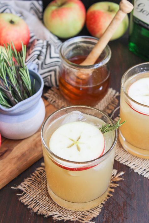 This apple bees knees cocktail adds a seasonal twist to the classic gin cocktail Gin Drink Recipes, Bees Knees Cocktail, Classic Gin Cocktails, Fall Cocktails Recipes, Gin Cocktail Recipes, Gin Drinks, Gin Cocktail, Bee's Knees, Fall Cocktails