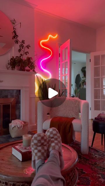 jordan | home + lots of plants on Instagram: "slowly adding different cozy lighting options all over the house so that we don’t ever have to use the big light💡
 
 
rope light is linked in my bio & stories 🫶🏼
 
#ambientlighting #neonlights #lightingideas #livingroomstyle #cozyhomes" Govee Neon Rope Idea, Phillips Hue Lighting Ideas, Neon Rope Light Ideas, Rope Lighting Ideas, Phillips Hue Lighting, Phillips Hue, Cozy Lighting, Lots Of Plants, Big Light