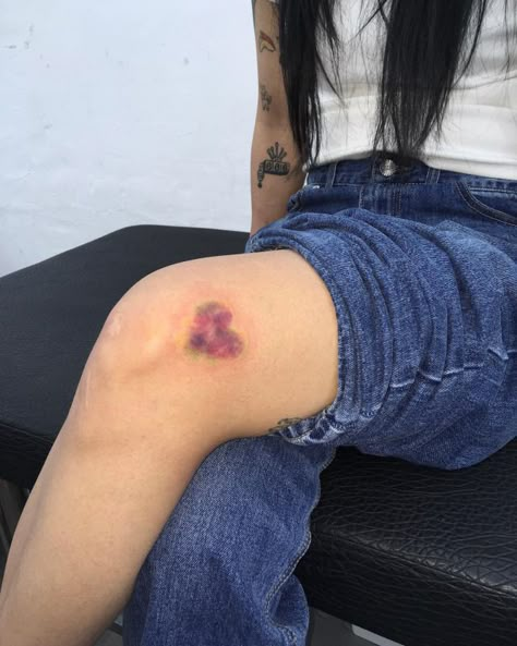 Hellboy Tattoo, Purple Tattoos, Heart Purple, Inked Magazine, Matching Tattoo, Little Tattoos, Creative Tattoos, Piercing Tattoo, Pretty Tattoos