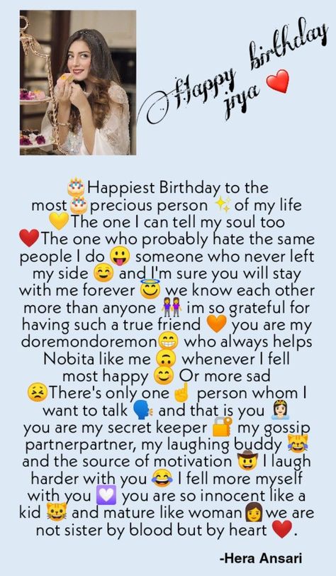 ❣️𝑯𝒆𝒓𝒂 𝑨𝒏𝒔𝒂𝒓𝒊❣️ | Happy birthday quotes for friends, Happy birthday love quotes, Birthday quotes for best friend How To Wish Your Bff Happy Birthday, Bff Happy Birthday Quotes, Birthday Wish For Bff Best Friends, Happy Birthday Friend Wishes Messages, Happy Birthday For Best Friend Quotes, Birthday Lines For Best Friend Funny, Bestest Friend Birthday Wishes, Happy Birthday Love Insta Story, Friendship Quotes Birthday Wishes