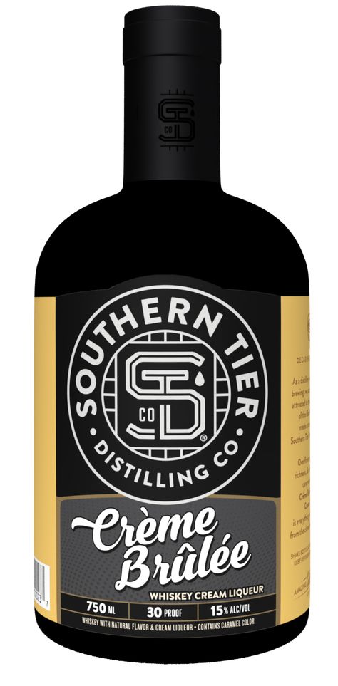 Southern Tier Distilling - Creme Brulee Cream Liqueur Southern Tier, Whiskey Cream, Bourbon Smash, Liqueurs Recipes, Cream Liqueur, Caramelized Sugar, Classic Desserts, Lemon Meringue, Caramel Color