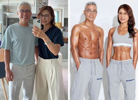 Meet the Korean Couple, 61 & 56, Who Started Working Out Together and Proved That a Healthy Couple Stays Together / Bright Side Couple Working Out, Fit Couple Aesthetic, Work Out Body Goals, How To Start Working Out, Couple Transformation, Meet Cute Aesthetic, Couples Working Out Together, Fit Couples Pictures, Korean Fit Body Goals