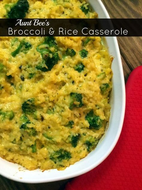 Broccoli & Rice Casserole – Aunt Bee's Recipes Cracker Barrel Broccoli, Paleo Casserole Recipes, Quick Casserole Recipes, Broccoli Cheese Casserole Recipe, Cheesy Broccoli Rice Casserole, Broccoli And Rice Casserole, Broccoli Casserole Recipe, Copycat Cracker Barrel, Quick Casseroles