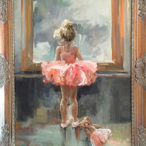 I painted this painting when my sweet niece, Laine, was still in utero🎀 My sisters first baby, and we all were so excited to get a little girl in the family. Everyone wondered what she would look like.....today she had her first ballet class and outfit fitting....pretty darn close 🎀💗 .....#fineart #acrylic #childrensportraits #gift #anniversary #birthday #siblings #sisters #ballet #ballerina #instaart #instadaily #instaartist #courtneymohlerart Acrylic Painting Ideas For Beginners, Easy Acrylic Painting Ideas, Funky Patterns, Simple Oil Painting, Hur Man Målar, Easy Acrylic Painting, Acrylic Painting Ideas, Painting Ideas For Beginners, Oil Color