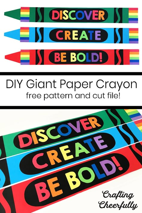 Crayon Graduation Theme, Crayon Decorations Classroom, Crayon Decorations, Crayon Bulletin Boards, Crayon Classroom, Crayon Themed Classroom, Crayon Template, Crayon Book, Fun Party Decor