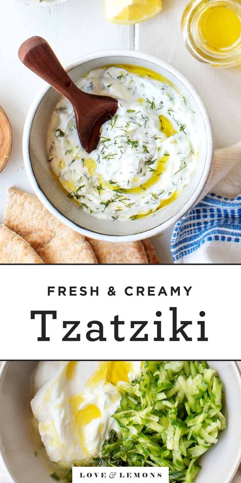 Tzatziki Recipe - Love and Lemons Tziki Sauce Recipe Greek Yogurt, How To Make Tzatziki Sauce, Tziki Sauce Recipe, Tziki Sauce, Tzaziki Sauce, Make Tzatziki Sauce, Tzatziki Sauce Recipe Easy, Arabisk Mad, Tzatziki Recipe