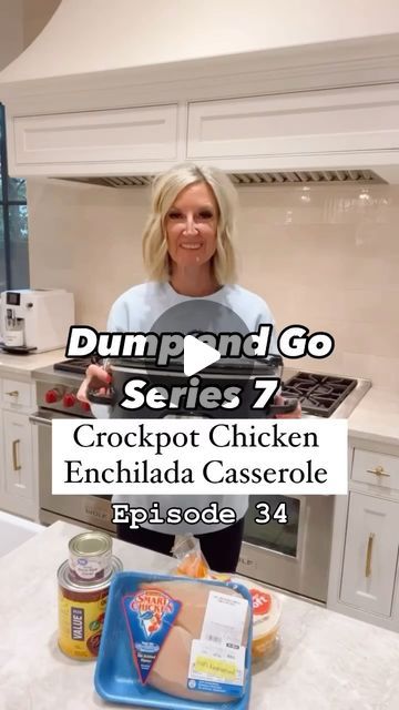 Angie Alles l Top FASTer Way Coach on Instagram: "I’m continuing my “Dump and Go” series 7 with this simple Crockpot Chicken Enchilada Casserole.  This was another huge hit with my family and will definitely make it again soon!

Lightly spray a crockpot and add 1.5 lbs chicken breasts to crockpot. 

Cover with 28 oz red enchilada sauce and cook on high for 4 hours or low for 6 hours. 

Uncover and shred the chicken. 

Cut 10 corn tortillas into strips and stir into the crockpot. 

Add 1/2 cup of cheese a 1/4 (3.8 oz can) sliced black olives and still together. 

Add the rest of the cheese on top and the remaining black olives. 

Cover and cook on low for 45 min or so. 

Top with green onions or whatever else you would like. I love adding @sietefoods tortilla chips!

❤️Be sure to save, shar Chicken Enchilada Sauce Crockpot, Enchilada Casserole Crockpot, Simple Crockpot Chicken, Dump And Go Crockpot Dinners, Crockpot Enchiladas, Crockpot Chicken Enchilada Casserole, Crockpot Chicken Enchiladas, Simple Crockpot, Power Pressure Cooker