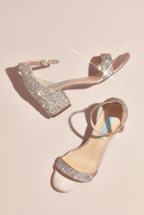 Sparkly Block Heels, Bridesmaids Heels, Sparkly Wedding Shoes, Bride Heels, Beautiful Wedding Shoes, Sparkly Heels, Prom Heels, Bridal Heels, Wedding Shoes Heels