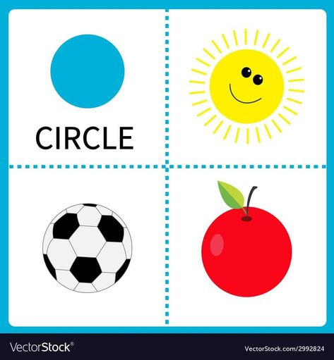 Circle Shapes Design, Circle Shape Activities For Preschool, Circle Activities For Preschool, Circle Shape Design, Shapes Preschool Printables, Color Activities For Toddlers, Shapes Illustration, Shapes Worksheet Kindergarten, Shape Activities Preschool