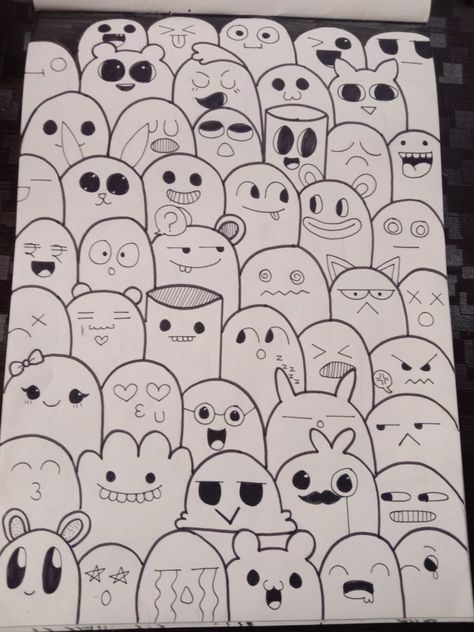 Easy Doodle Art For Journal, Doodle Art Beginners, Simple Easy Drawings For Beginners, Simply Drawings Doodles, Easy Doodle Characters, Dodeles Art Easy, Dodal Art Easy, Doddleoddle Art Easy Drawing, Best Doodle Art Ideas