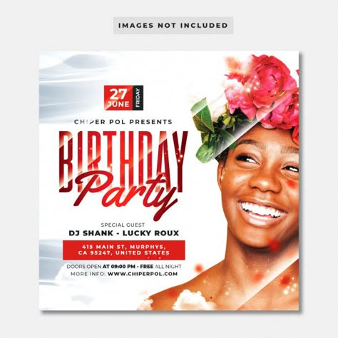 Birthday party flyer Premium Psd | Premium Psd #Freepik #psd #banner Birthday Party Flyer Design, Birthday Poster Design, Birthday Party Flyer, Birthday Party Poster, Africa Poster, Birthday Graphics, Birthday Party Template, Birthday Posters, Happy Birthday Design