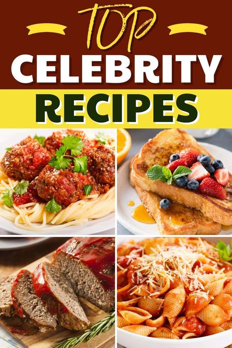 You will love these top celebrity recipes! From Gigi Hadid's pasta to T-Swift's chai cookies to Queen Elizabeth's pancakes, you too can eat like the stars. Create Tv Recipes, Celebrity Food, Chai Cookies, Top Chef Recipes, Celebrity Chef Recipes, Restaurant Recipes Famous, Masterchef Recipes, Food Network Chefs, Celebrity Recipes