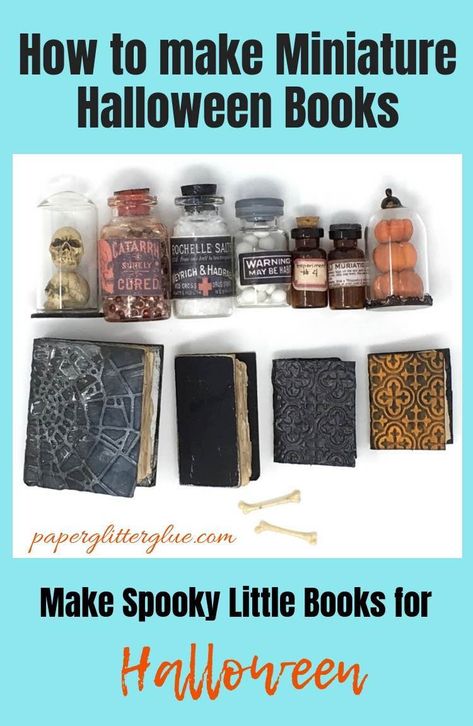 Diy Minatures Halloween, Diy Spooky Miniatures, Spooky Dollhouse Diy, Halloween Miniatures Diy, Spooky Jars, Spooky Dollhouse, Witch Dollhouse, Apothecary Halloween, Spooky Miniatures