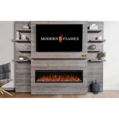 60 Inch Electric Fireplace, Contemporary Electric Fireplace, Portable Hot Tub, Side Shelf, Modern Flames, Entertainment Wall, Shelf Wall, Media Wall, Fireplace Wall