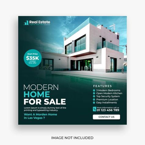 Real Estate Banner, Inmobiliaria Ideas, Property Ad, Estate House, Real Estate Marketing Design, Real Estate Ads, Graphisches Design, Desain Editorial, Real Estates Design