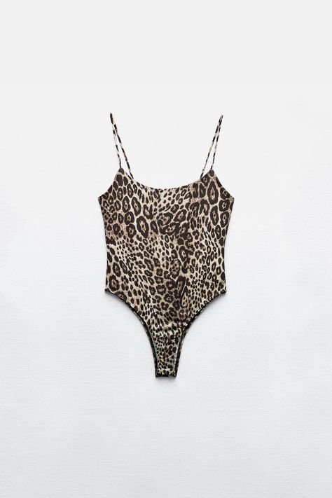 Animal Print Going Out Outfit, Tank Bodysuit Outfit, Leopard Bodysuit Outfit, Leopard Print Bodysuit, Zara Spain, Zara Bodysuit, Outfit Zara, Animal Print Outfits, Leopard Top