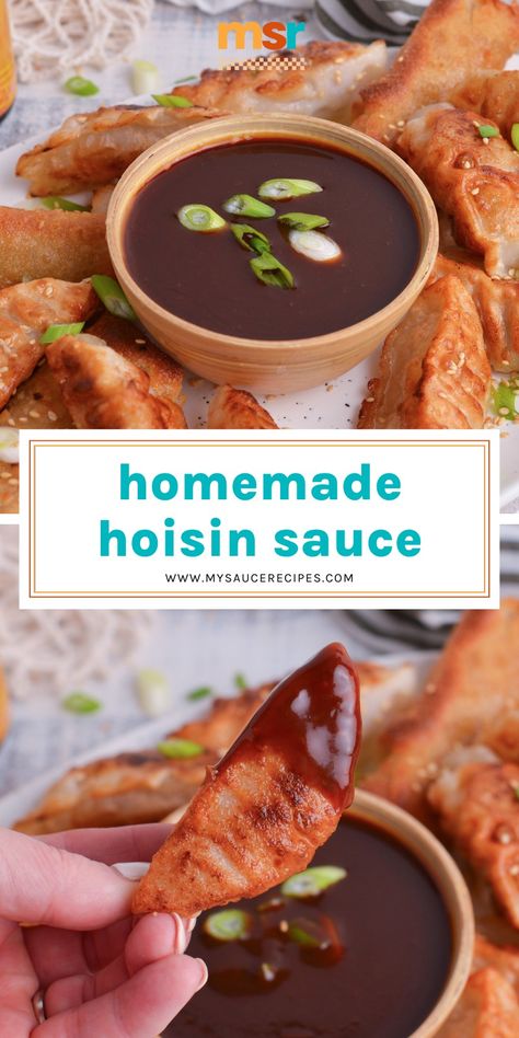 This Homemade Hoisin Sauce is an easy way to make a version of the classic Chinese condiment! Use as a dipping sauce or add to stir fry's! Diy Asian Sauce, Healthy Hoisin Sauce Recipe, Easy Hoisin Sauce Recipe, Substitute For Hoisin Sauce, Diy Hoisin Sauce, Chinese Duck Sauce Recipe, Chinese Dipping Sauce Recipes, Hoisin Sauce Recipes, Chinese Sauces Recipes