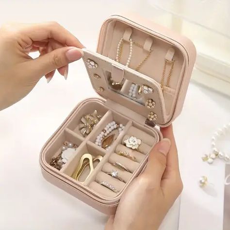 Unbeatable Prices on Quality Products Travel Jewellery Box, Square Jewelry, Necklace Storage, Makeup Brush Storage, Makeup Bag Organization, Jewelry Organizer Box, Travel Jewelry, Jewelry Case, Leather Jewelry