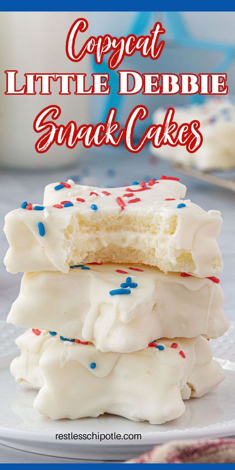 Little Debbie Gluten Free, Zebra Cakes Recipe, Copycat Zebra Cakes, Tastykake Copycat Recipes, Homemade Zebra Cakes, Homemade Snack Cakes, Copycat Little Debbie Recipes, Homemade Little Debbie Snacks, Copycat Snack Recipes