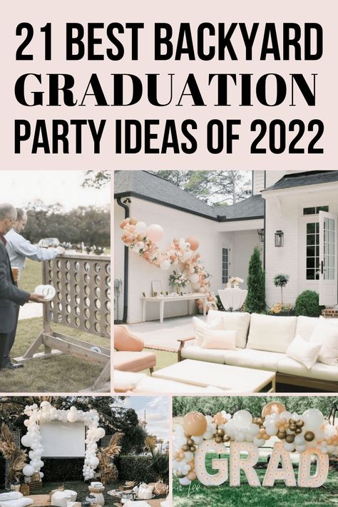 Outdoor Tent Graduation Party, Garden Graduation Party Decorations, Outdoor College Graduation Party Ideas Backyards, Highschool Graduation Party Ideas Backyard, Graduation Home Party Ideas, Graduation Lawn Decor, Jr High Graduation Party Ideas, Senior Graduation Poster Ideas, House Graduation Party Ideas