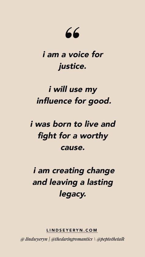 Morning Mantra Affirmations, Quotes On Justice, Influencer Quotes, Law Student Quotes, Law School Quotes, Affirmation Morning, Mantra Affirmations, Lindsey Eryn, Activism Quotes