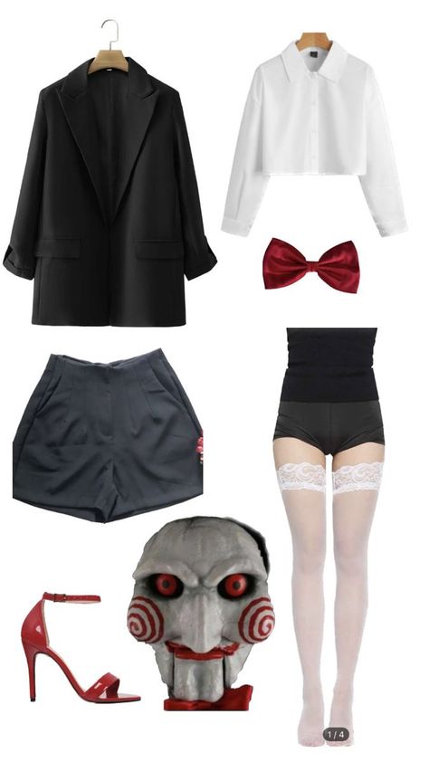 Saw Halloween Costume Women, Jigsaw Costume Women, Saw Halloween Costume, Saw Costume, Jigsaw Costume, Jigsaw Halloween, Saw Halloween, Horror Halloween Costumes, Classy Halloween Costumes