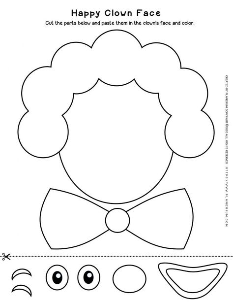 Celebrate Carnival with high quality coloring pages and Worksheets that kids will love! Choose your favorites for your class! Suitable for Elementary School. Circus Theme Preschool Activities, Circus Crafts Preschool, Preschool Circus, Circus Activities, Carnival Activities, Clown Crafts, Carnival Crafts, Circus Crafts, Theme Carnaval