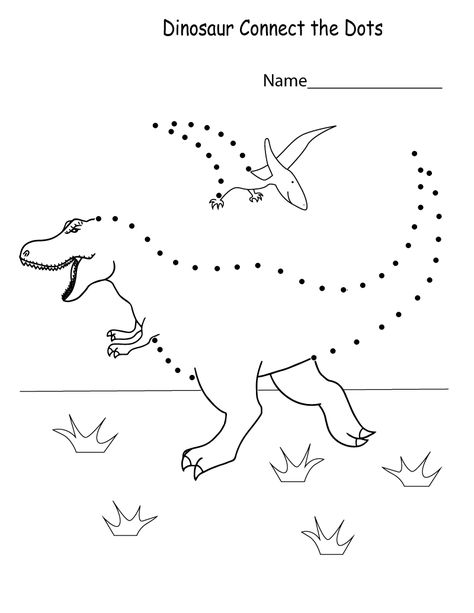 Connect the Dots Worksheets for Kids | Learning Printable Dinosaur Worksheets, Dinosaur Activities Preschool, Dot To Dot Printables, Dinosaurs Preschool, Dots Game, Dots Free, Dot Worksheets, Kids Worksheets Printables, Arabic Alphabet For Kids