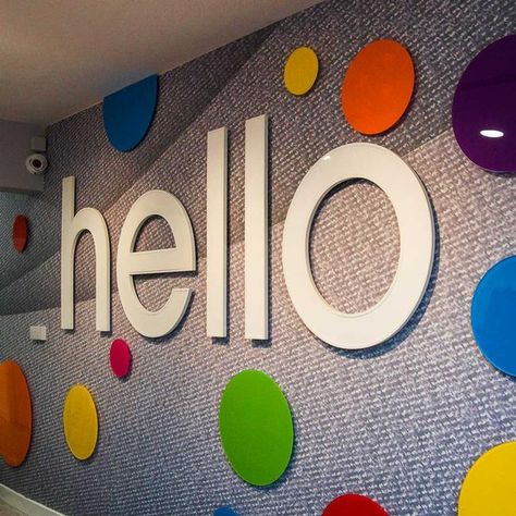 Office Creative Wall Design, Office Branding Ideas Creative, Creative Office Wall Ideas, Brand Wall Design, Office Creative Wall, Branding Wall Design, Wall Branding Design, Office Wall Graphics Creative, Office Wall Design Ideas Creative