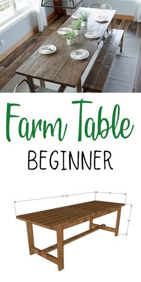 Farm Table Plans, Farmhouse Table Plans, Diy Dining Room Table, Wood Furniture Plans, Farmhouse Dining Room Table, Diy Dining Room, Rustic Wood Furniture, Diy Farmhouse Table, Diy Dining Table