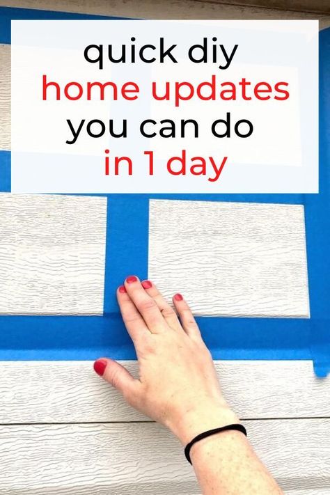 Update your home decor in a day with these easy and simple diy ideas. Home upgrades on a budget. Easy home updates for cheap diy. #hometalk #homemakeover #decor #homedecor | sponsored Diy New House Decor, Simple House Improvements, Cheap Ways To Remodel Your Home, Cheap Diy Home Upgrades, Quick House Updates, Quick Home Projects Diy, Easy Home Remodel Diy, Cheap Ways To Update Your Home Easy Diy, Day Projects For Home