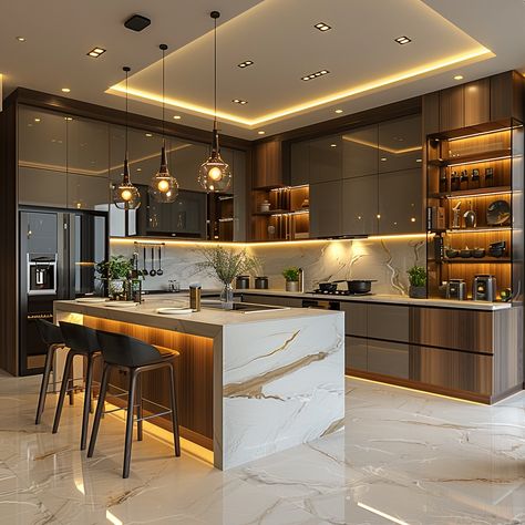 🍽️ Discover the joy of a beautifully designed kitchen 🍽️ Imagine stepping into a kitchen that exudes happiness and tranquility. 🏡✨ At IDW Design, we specialize in transforming kitchens into elegant and functional spaces where you can cook, entertain, and create cherished memories. 🌿💫 Why choose IDW Design? 🤔 Enhance your cooking experience: 🍳 Our designs meticulously consider every detail to ensure your kitchen is sophisticated and practical. Personalized to fit your needs: 🏠 We craft sp... Cool Modern Kitchen, New Style Kitchen Design, Home Cook Kitchen, Home Interior Kitchen Design, Kitchen Interior Details, Cute Home Interior Design, Ada Kitchen Design, Kitchen In Room, Kichen Desine 2024