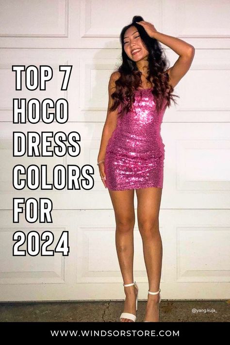 Discover the hautest 2024 homecoming dress colors in our latest blog. Our stylist-approved list features vibrant yellow and orange to soft light pink and light blue, find the perfect shade to make your look unforgettable. Embrace elegance with sage green, classic white, or add sparkle with sequins and glitter. Choose from sleek satin or short, flowy styles to match your vibe. Explore our collection and shine at homecoming in this latest article by Windsor. Carnival Homecoming Dress, Homecoming 2024 Trends, Cute Flowy Hoco Dresses, 2024 Homecoming Dress Trends, Homecoming Dresses 2024 Short, Windsor Homecoming Dresses, Homecoming 2024 Dress, 2024 Homecoming Dresses, Hoco 2024 Dresses