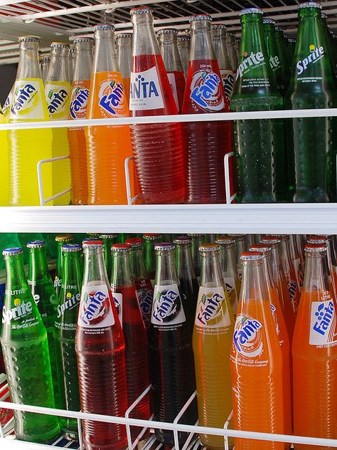 Ah... Fanta soda in glass bottles. Yum! I miss all the flavour choices available in El Salvador. Soda Bottle Aesthetic, Glass Bottle, Soda In Glass Bottles, Fanta Bottle, Fanta Soda Aesthetic, Ice Pop, Glass Soda Bottles, Glass Bottle Soda, El Salvador Food