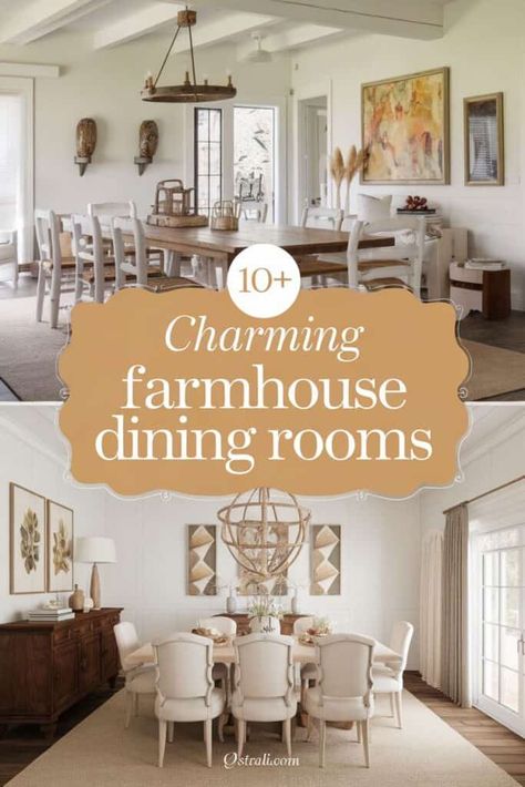 Neutral colors and natural materials are key to achieving a cozy atmosphere in a farmhouse dining room. Incorporate farmhouse decor like wooden accents. woven rugs. and botanical prints to complete the look. https://fabricerie.com/farmhouse-dining-room/ Neutral Farmhouse Dining Room, Painted Dining Room Furniture, Shiplap Dining Room, Dining Room Farmhouse Decor, Dining Room Design Farmhouse, Dining Room Decor Farmhouse, Farmhouse Dining Room Ideas, Farmhouse Dining Set, Modern Farmhouse Dining Room