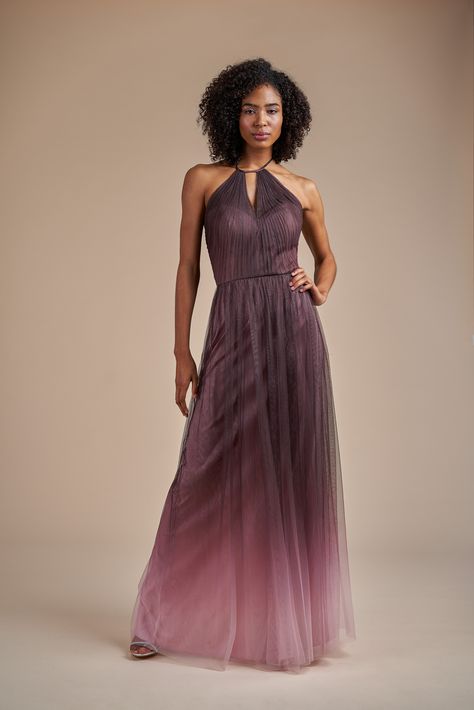 Halter Neck ombre two tone bridesmaids dress, Jasmine Bridal Style L224063 Ombre Bridesmaid Dresses, Jasmine Bridal, Tulle Bridesmaid Dress, Pink Bridesmaid Dresses, Tulle Dress, Halter Top, Couture Collection, Elegant Dresses, Bridal Style