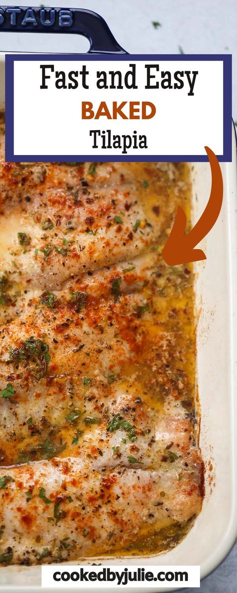 Baked Fish Marinade, Baked Tilapia From Frozen, Easy Baked Fish Recipes Healthy, Cajun Tilapia Baked, Teriyaki Tilapia Recipes, Talipa Fish Recipes Dinners, Fish Talipa Recipes, How To Cook White Fish In Oven, Quick And Easy Tilapia Recipes