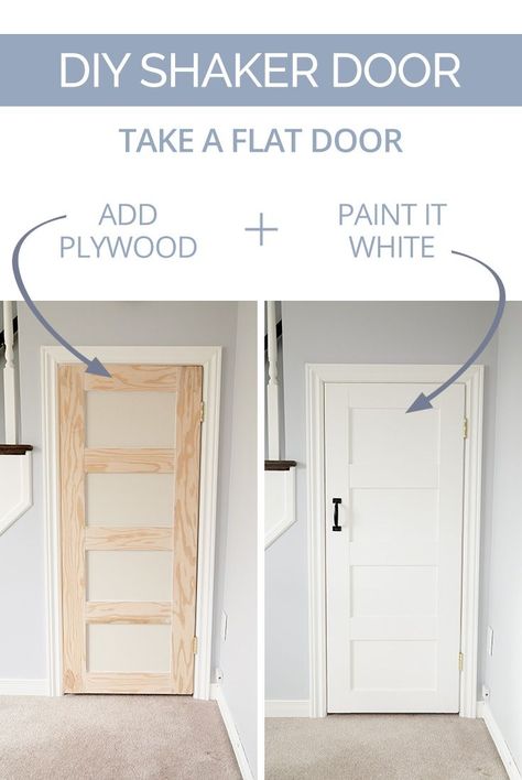 Diy Shaker Door, Pintu Interior, Diy Home Decor For Apartments, Koti Diy, Diy Home Improvements On A Budget, Interior Design Minimalist, Eclectic Living, Decor Ikea, Shaker Doors