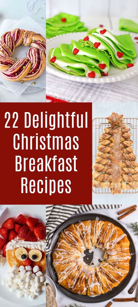 Winter Themed Breakfast, Christmas Breakfast Party Ideas For Kids, Christmas Morning Breakfast Sweet, Christmas Sweet Breakfast Ideas, Christmas Morning Snack Ideas, Christmas Breakfast Ideas No Egg, Easy Christmas Day Breakfast, Fun Christmas Brunch Ideas, Christmas Eggs Breakfast