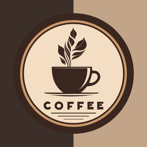 Cafe Logo Inspiration, Graphics Design Logo Ideas, Coffee Logo Design Ideas Graphics, Vector Logo Design Ideas, Graphic Design Coffee Shop, Cafe Logos Design, Logo Kopi Coffee Shop, Coffe Logos Ideas, Coffee Logo Branding