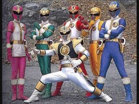 BASED ON A POPULAR JAPANESE SHOW. Super Sentai was created by Toei Studios in 1975. The first iteration lasted two years, but afterward, the Rangers got a new theme every year. Japanese kids got to watch Five Rangers; Turbo Rangers; Goggle Five Rangers; Battle Fever J Rangers; Ninja Rangers; and King Rangers.  America’s Power Rangers were based on the Beast Rangers of the Dinosaur Corps, the 16th version of Toei’s Rangers. According to the Los Angeles Times, Toei chose that theme “to ride on... Gosei Sentai Dairanger, Green Power Ranger, Kun Aguero, Japanese Show, Japanese Kids, All Power Rangers, Power Rangers Art, Go Go Power Rangers, Mighty Morphin Power Rangers