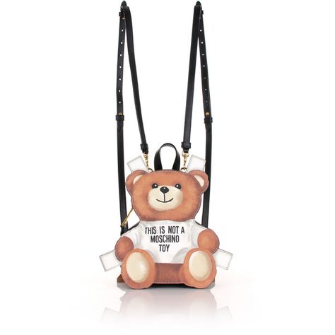 Moschino Bear Front Backpack ($1,005) ❤ liked on Polyvore featuring bags, backpacks, teddy bear backpack, leather backpack, leather rucksack, genuine leather backpack and real leather backpack Teddy Bear Backpack, White Leather Backpack, Moschino Backpack, Moschino Bear, Bear Backpack, Moschino Bags, White Backpack, Pack Backpack, Leather Backpacks