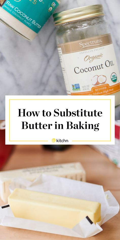 Butter Substitute Baking, Substitute For Butter, Butter Replacement, Oil Substitute, Butter Substitute, Cooking Substitutions, Baking Substitutes, Clam Recipes, Raw Coconut