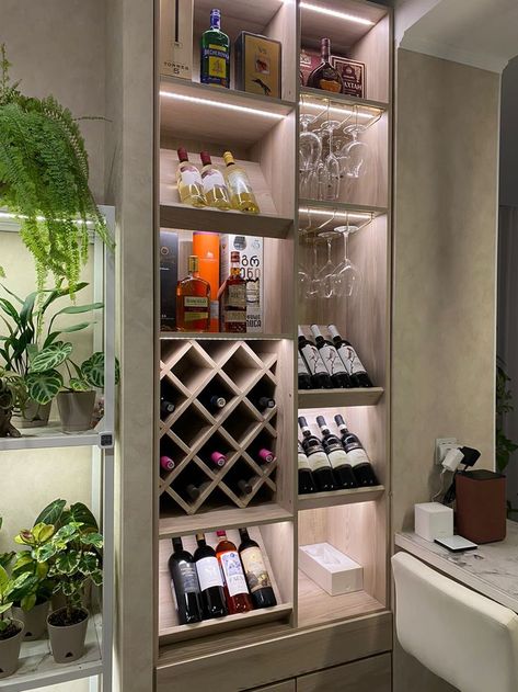 Home Wine Bar, Home Bar Ideas, Home Bar Cabinet, Home Bar Rooms, Bench Diy, Home Bar Designs, Home Bar Furniture, Diy Craft Room, Diy Garden Furniture