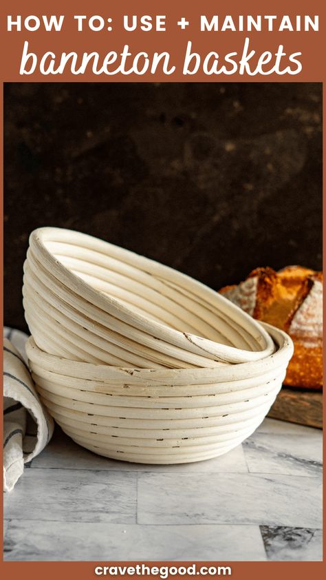 Bread Proofing Basket Recipe, Bread Basket Recipes, Sourdough Bread Proofing Basket, Sourdough Bread Banneton, How To Use A Banneton Proofing Basket, Diy Banneton Basket, Banneton Bread Recipes, Banneton Proofing Basket Diy, Sourdough Proofing Basket