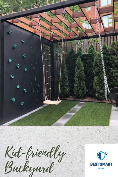 Villa Landscaping, Woodsy Backyard, Playground For Adults, Kids Garden Play Area, Small Playground, Brooklyn Backyard, Penthouse Terrace, Kid Friendly Backyard, Villa Landscape